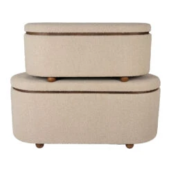 Set De 2 Bancs Coffre En Tissu Et Pin Beige - Alpinia 9 Set De 2 Bancs Coffre En Tissu Et Pin Beige - Alpinia -Magasin Général Pour La Maison set de 2 bancs coffre en tissu et pin beige alpinia 40286 40286 DET05 WEB