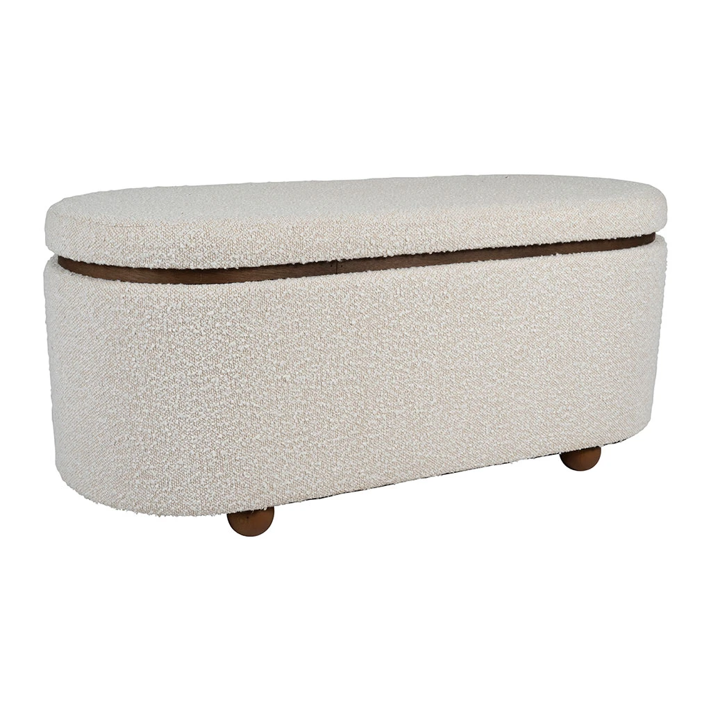 Set De 2 Bancs Coffre En Tissu Et Pin Blanc - Alpinia 3 Set De 2 Bancs Coffre En Tissu Et Pin Blanc - Alpinia – Image 3
