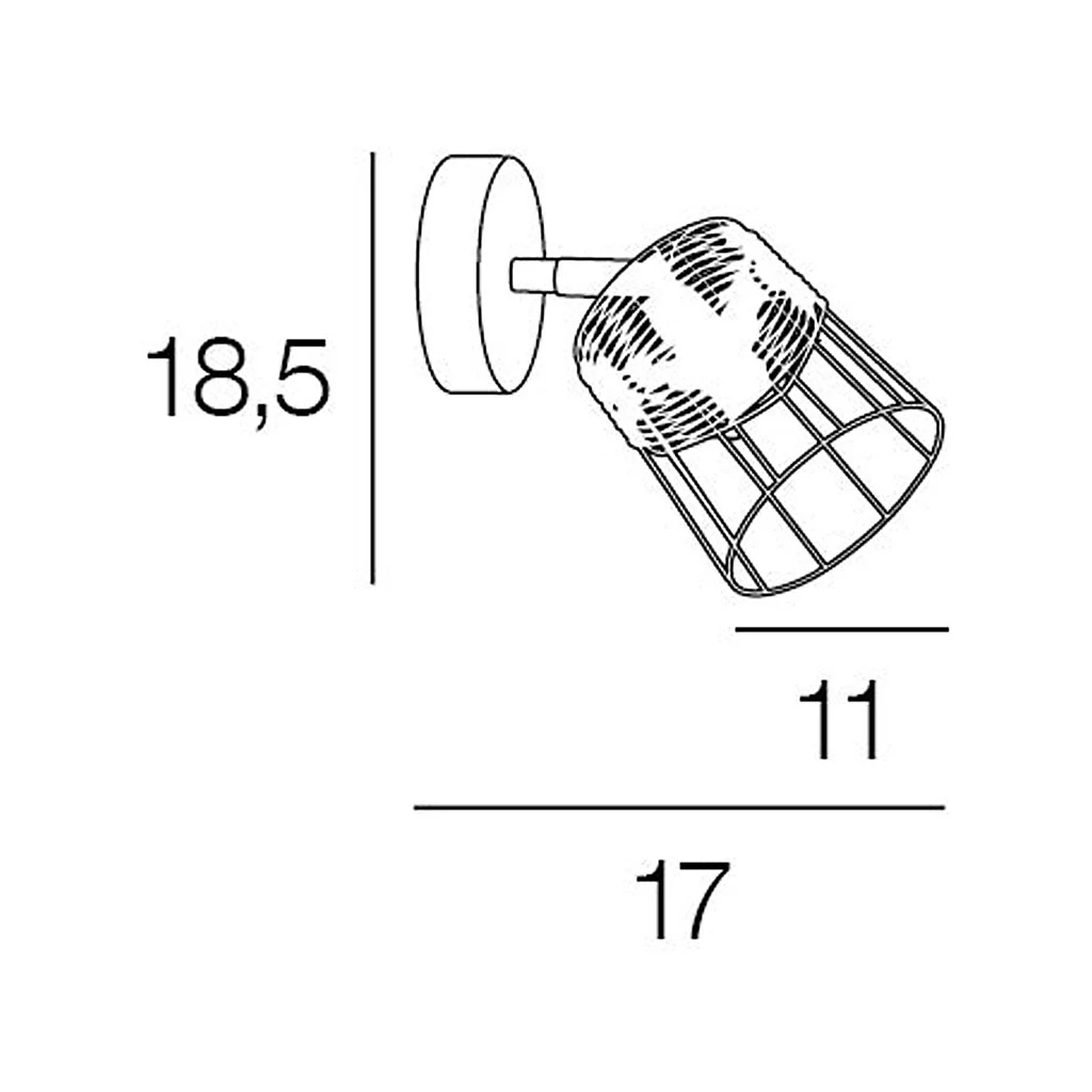 Spot 1 Lumière En Metal Et Rotin Tresse H18.5cm Noir - Indah 4 Spot 1 Lumière En Metal Et Rotin Tresse H18.5cm Noir - Indah – Image 4