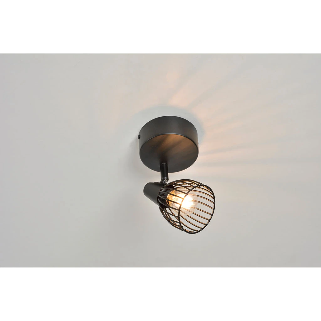 Spot 1 Lumière Metal Filaire Jaro Noir 2 Spot 1 Lumière Metal Filaire Jaro Noir – Image 2