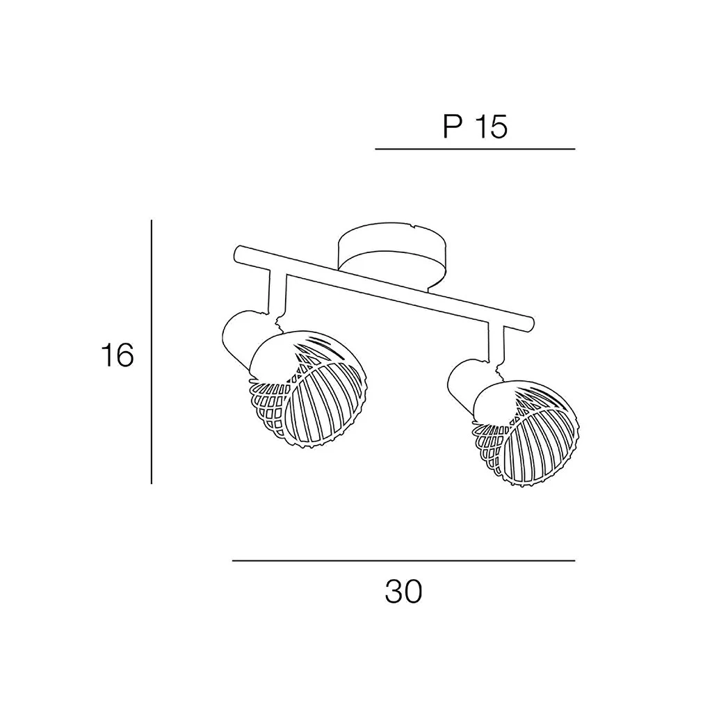 Spot 2 Lumières En Métal H16cm Mat Noir - Kento 3 Spot 2 Lumières En Métal H16cm Mat Noir - Kento – Image 3