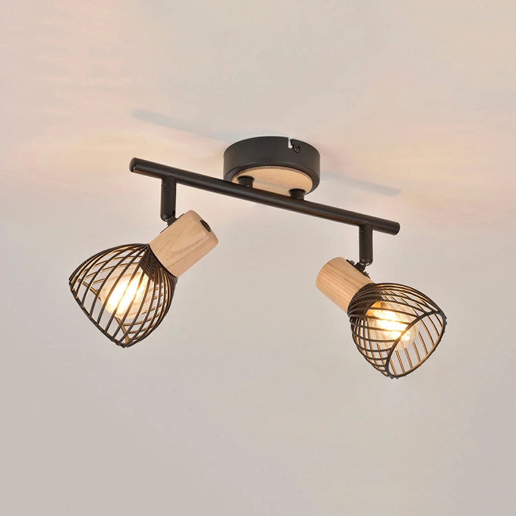 Spot 2 Lumières En Métal H16cm Mat Noir - Kento 4 Spot 2 Lumières En Métal H16cm Mat Noir - Kento – Image 4