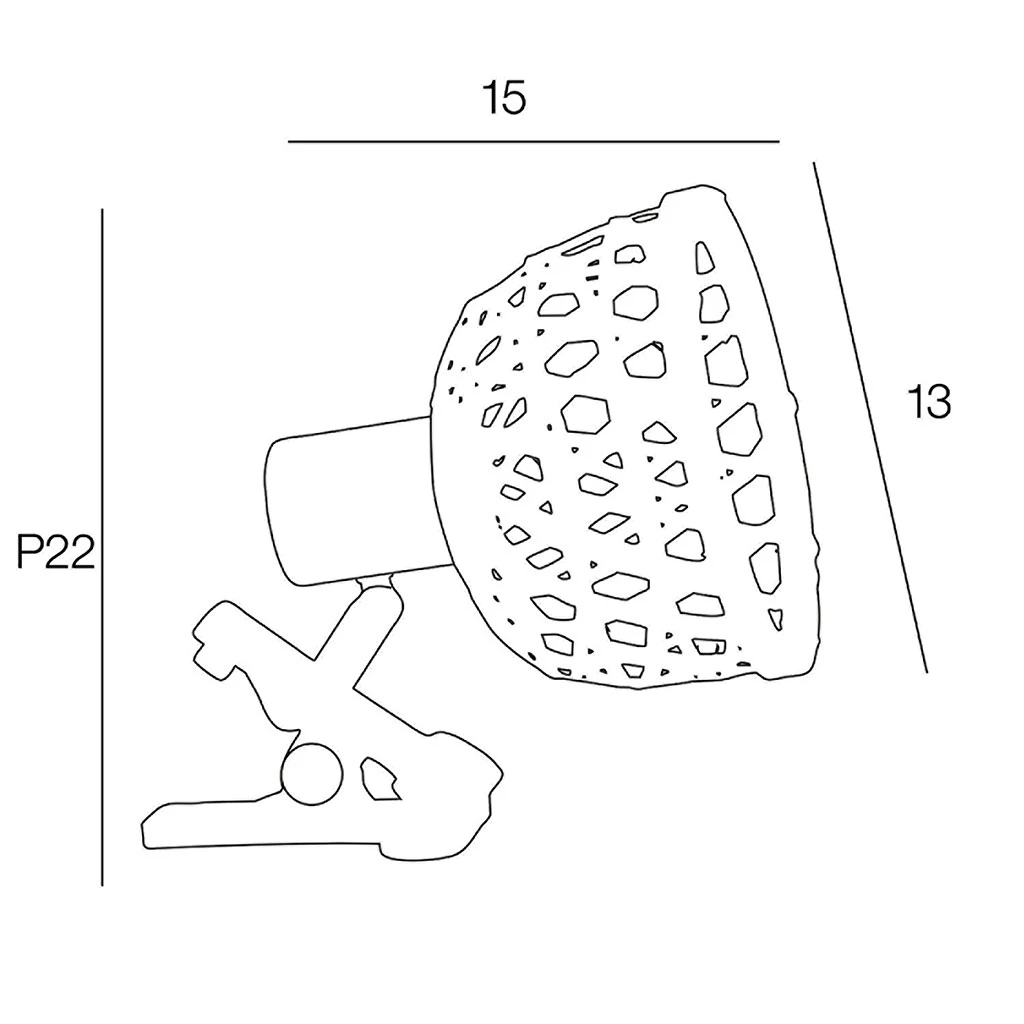 Spot à Pince En Métal Et Bambou H15cm Noir - Kami 4 Spot à Pince En Métal Et Bambou H15cm Noir - Kami – Image 4