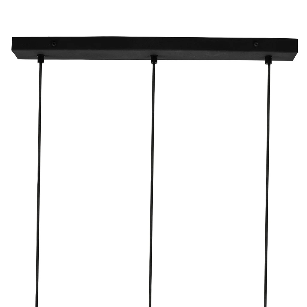 Suspension 3 Feux En Fer Et Manguier H121cm Noir Mat - Ferese 4 Suspension 3 Feux En Fer Et Manguier H121cm Noir Mat - Ferese – Image 4