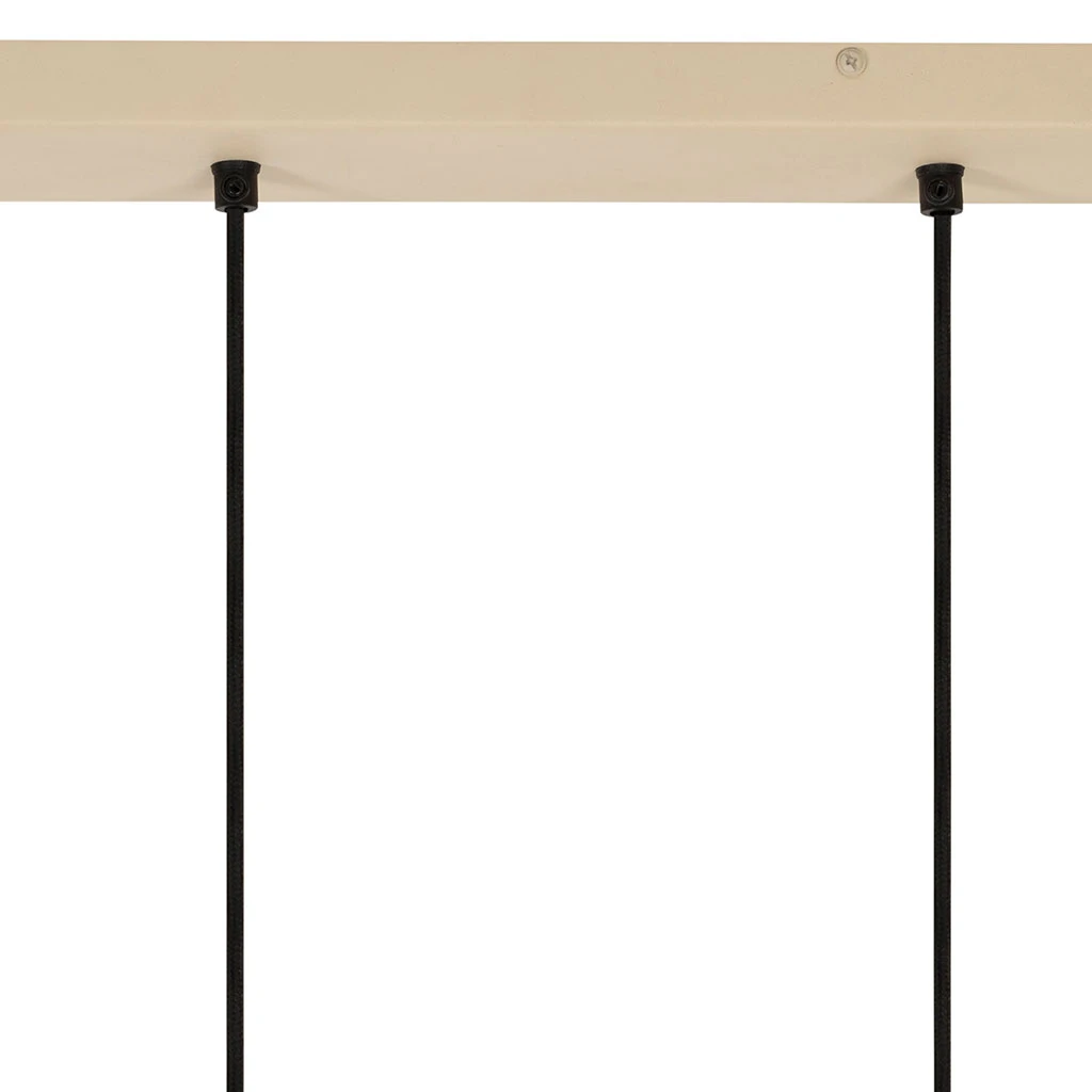 Suspension 3 Lampes En Fer Et Manguier Sable L66cm - Ferese 4 Suspension 3 Lampes En Fer Et Manguier Sable L66cm - Ferese – Image 4