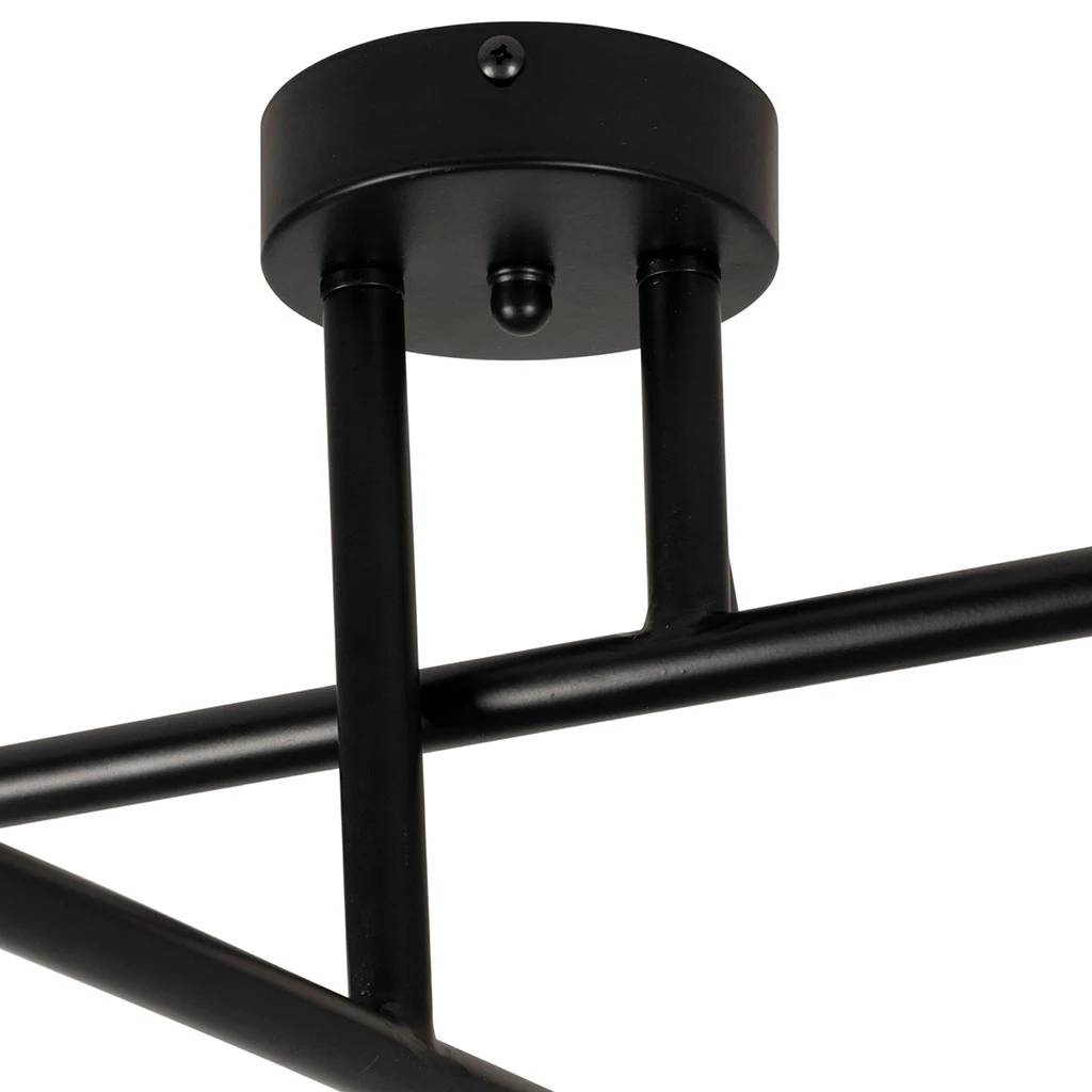 Suspension 4 Lumières En Fer Et Verre Noir Mat H36cm - Ardecor 3 Suspension 4 Lumières En Fer Et Verre Noir Mat H36cm - Ardecor – Image 3