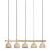 Suspension 5 Lampes En Fer Et Manguier Sable L114cm - Ferese