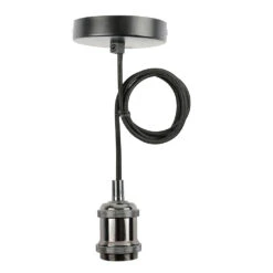 Suspension Antique Noir - E27 - Cable 70 Cm