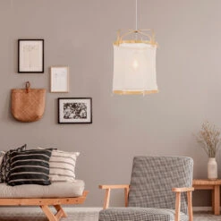 Suspension En Bambou D35cm Naturel - Hikari