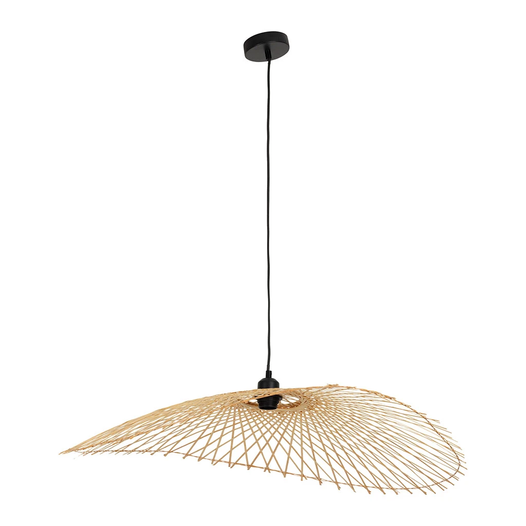 Suspension En Bambou Et Fer Naturel 82x80cm - Bambou 2 Suspension En Bambou Et Fer Naturel 82x80cm - Bambou – Image 2