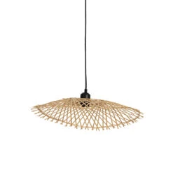 Suspension En Bambou Et Fer Naturel D50cm