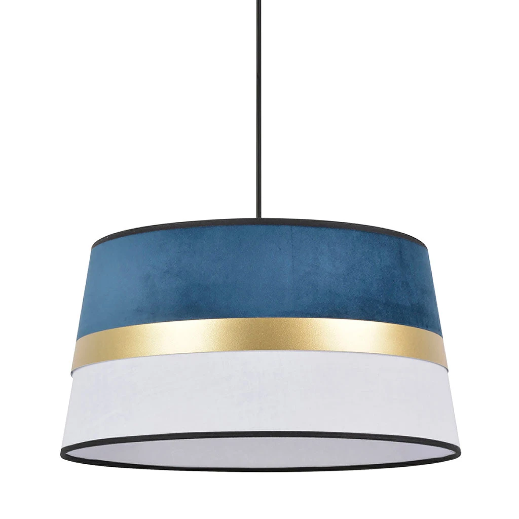 Suspension En Coton Et Velours D38cm Marine - Velvet 1 Suspension En Coton Et Velours D38cm Marine - Velvet