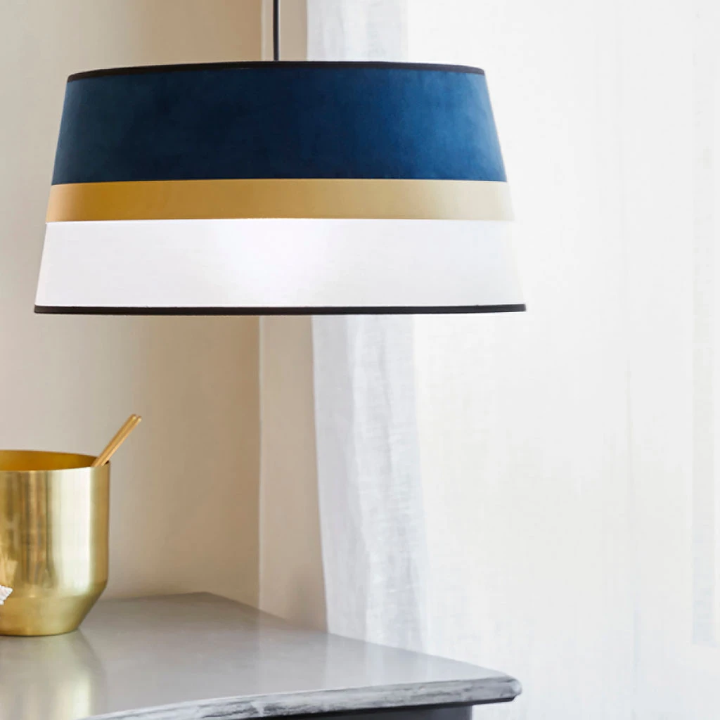 Suspension En Coton Et Velours D38cm Marine - Velvet 5 Suspension En Coton Et Velours D38cm Marine - Velvet – Image 5