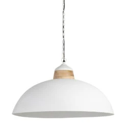 Suspension En Fer Et Manguier Blanc D82cm - Ferese