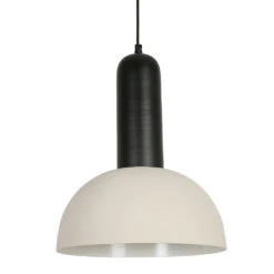 Suspension En Fer D30xh36cm Noir Et écru - Arty