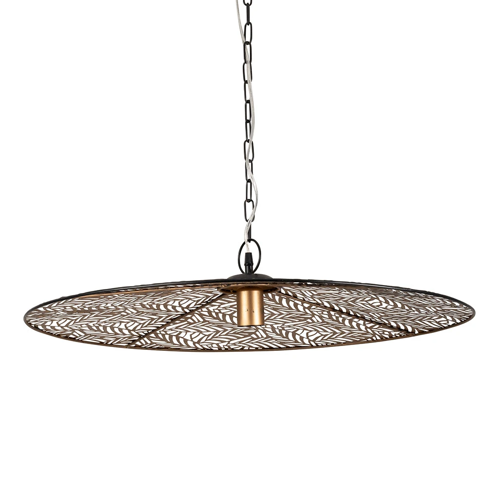 Suspension En Fer Noir H12.5cm - Palmier 1 Suspension En Fer Noir H12.5cm - Palmier