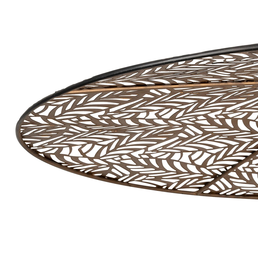 Suspension En Fer Noir H12.5cm - Palmier 2 Suspension En Fer Noir H12.5cm - Palmier – Image 2