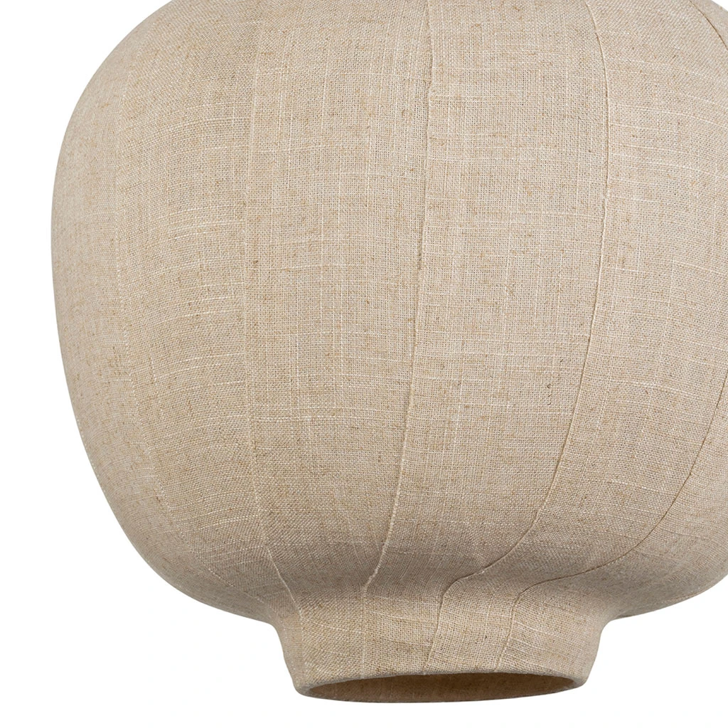 Suspension En Lin Blanc Cassé Et Doré D35cm - Calypso 3 Suspension En Lin Blanc Cassé Et Doré D35cm - Calypso – Image 3