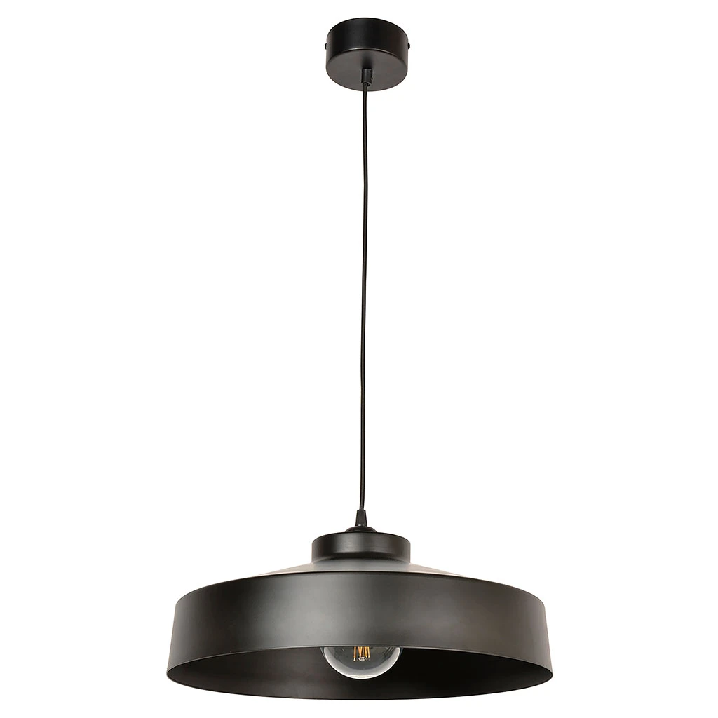 Suspension En Métal Noir D41cm - Indus 1 Suspension En Métal Noir D41cm - Indus