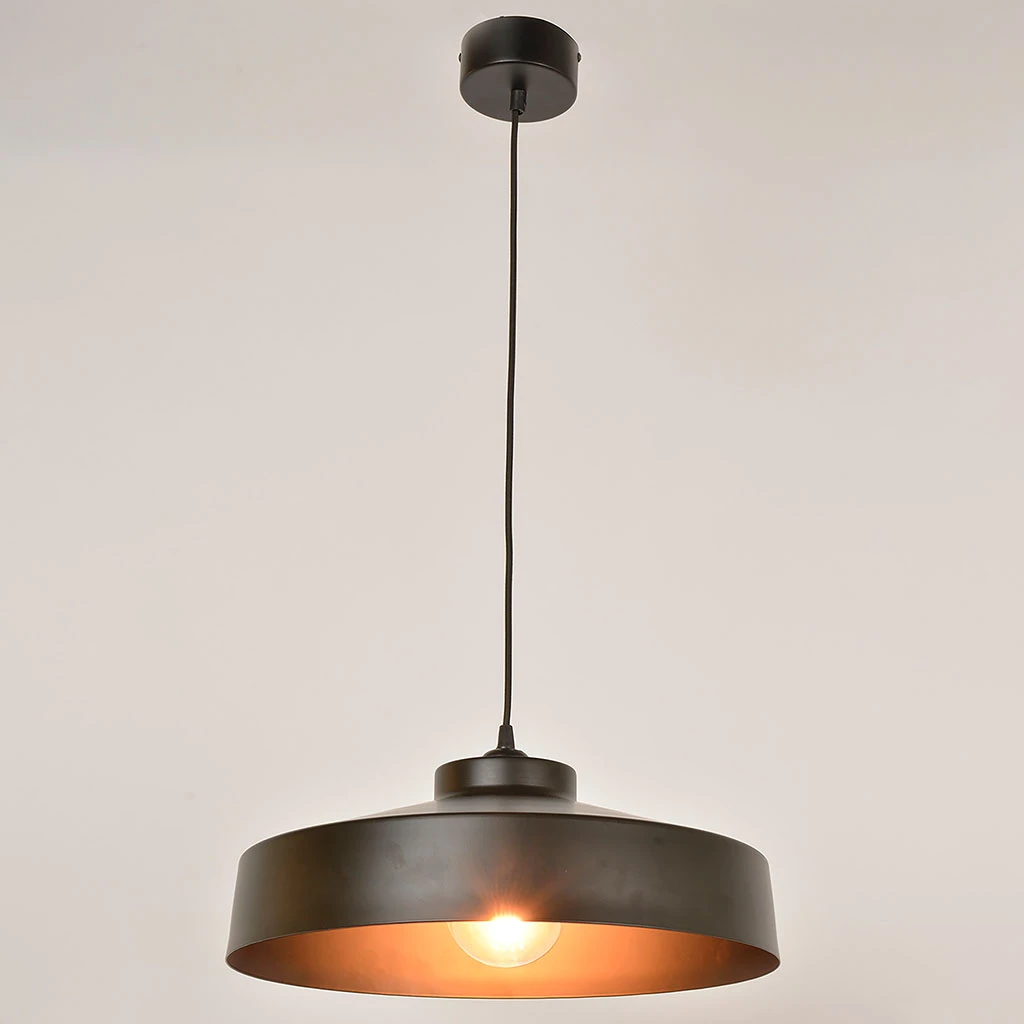 Suspension En Métal Noir D41cm - Indus 2 Suspension En Métal Noir D41cm - Indus – Image 2