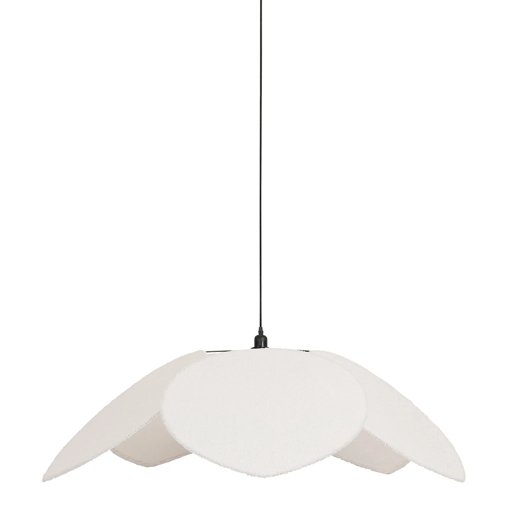 Suspension En Tissu Et Frêne D110x39cm écru - Bouclette 1 Suspension En Tissu Et Frêne D110x39cm écru - Bouclette