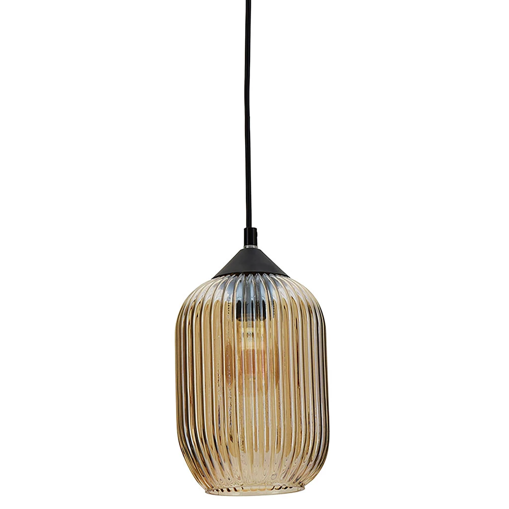 Suspension En Verre Ambre D14cm - Tahara 1 Suspension En Verre Ambre D14cm - Tahara