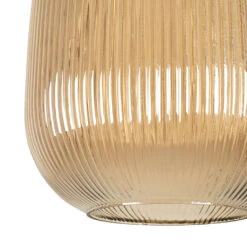 Suspension En Verre Ambre Et Fer D22x33cm - Lumi -Magasin Général Pour La Maison suspension en verre ambre et fer d22x33cm lumi 77935 77935 DET02 WEB