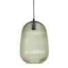 Suspension En Verre Et Fer Vert Clair D22.5xh33cm - Lumi