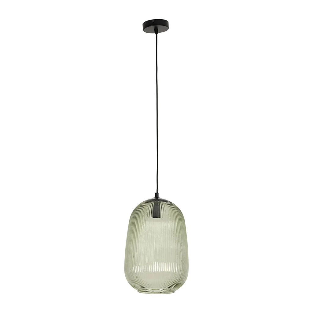 Suspension En Verre Et Fer Vert Clair D22.5xh33cm - Lumi 2 Suspension En Verre Et Fer Vert Clair D22.5xh33cm - Lumi – Image 2