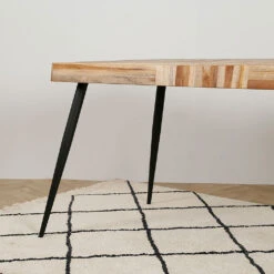 Table à Manger En Teck Recyclé Et Métal 150x75cm - Wally -Magasin Général Pour La Maison table a manger en teck recycle et metal 150x75cm wally 615192 615192 FRN06 WEB 1