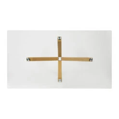 Table à Manger En Verre Trempé Et Métal Naturel 160x90cm - Adela -Magasin Général Pour La Maison table a manger en verre trempe et metal naturel 160x90cm adela 320066 320066 DET04 WEB