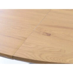 Unique Table à Manger Extensible Ronde En Chêne Naturel Et Noir D120(+40)cm - Cesura -Magasin Général Pour La Maison table a manger extensible ronde en chene naturel et noir d120 40 cm c 697525 FRN04 WEB