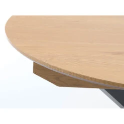 Unique Table à Manger Extensible Ronde En Chêne Naturel Et Noir D120(+40)cm - Cesura -Magasin Général Pour La Maison table a manger extensible ronde en chene naturel et noir d120 40 cm c 697525 FRN05 WEB