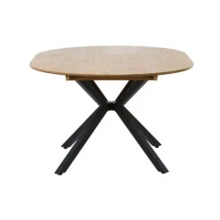 Unique Table à Manger Extensible Ronde En Chêne Naturel Et Noir D120(+40)cm - Cesura -Magasin Général Pour La Maison table a manger extensible ronde en chene naturel et noir d120 40 cm c 697525 FRN09 WEB