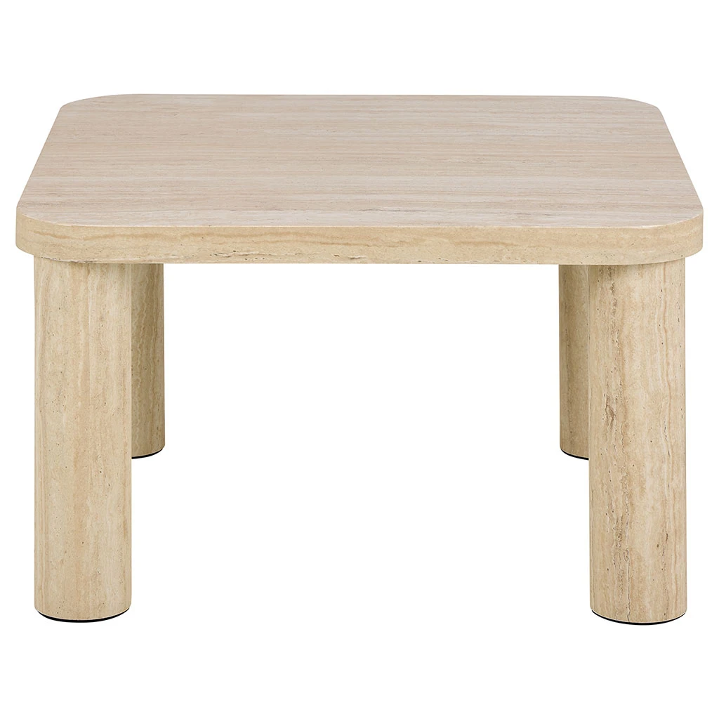 Table Basse Effet Travertin 60x60cm - Solano 2 Table Basse Effet Travertin 60x60cm - Solano – Image 2