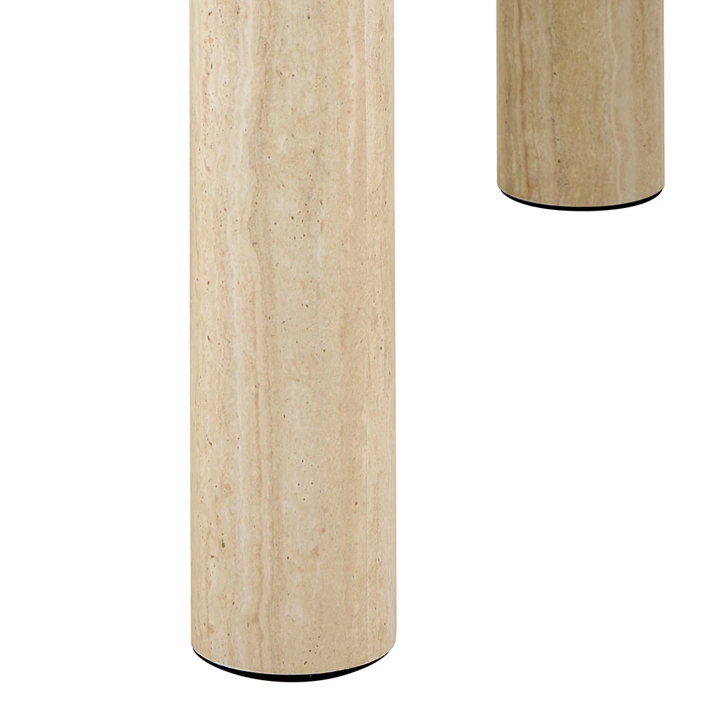 Table Basse Effet Travertin 60x60cm - Solano 5 Table Basse Effet Travertin 60x60cm - Solano – Image 5