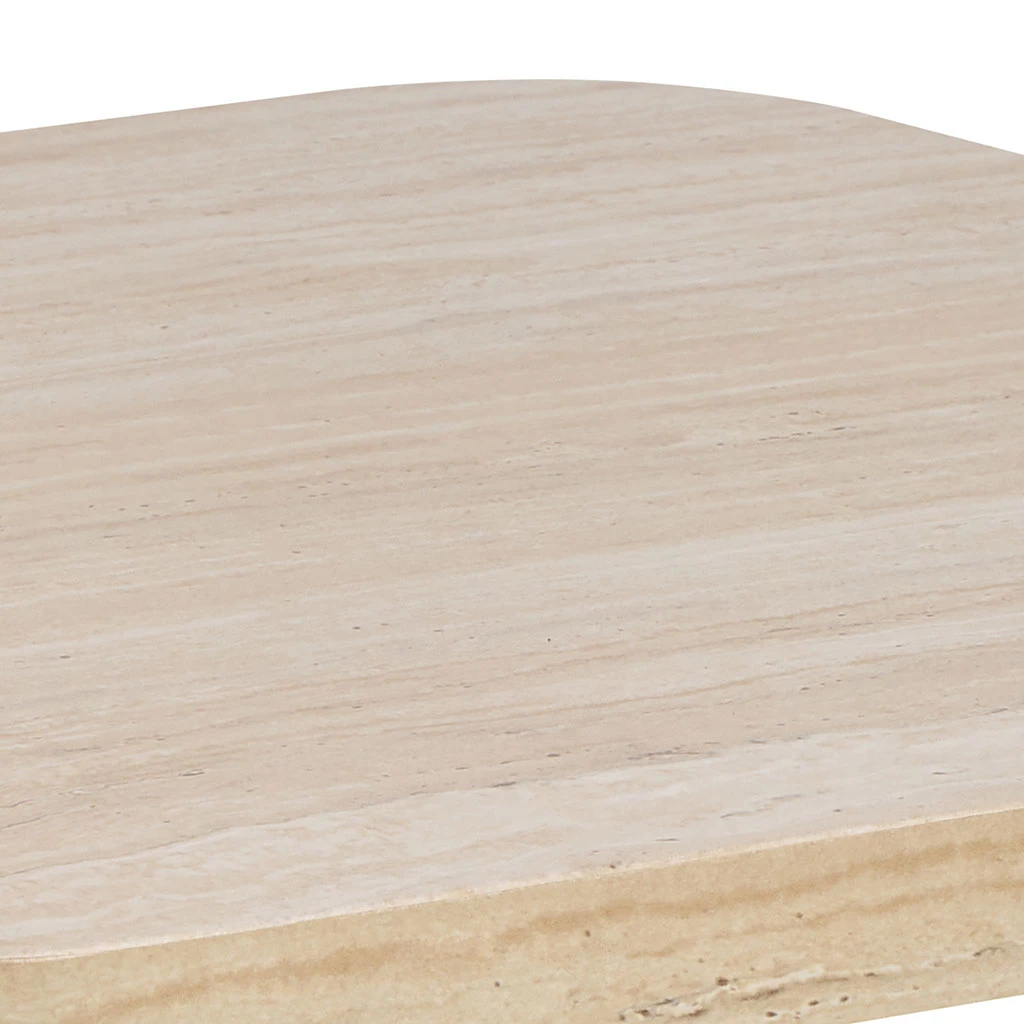 Table Basse Effet Travertin 60x60cm - Solano 4 Table Basse Effet Travertin 60x60cm - Solano – Image 4