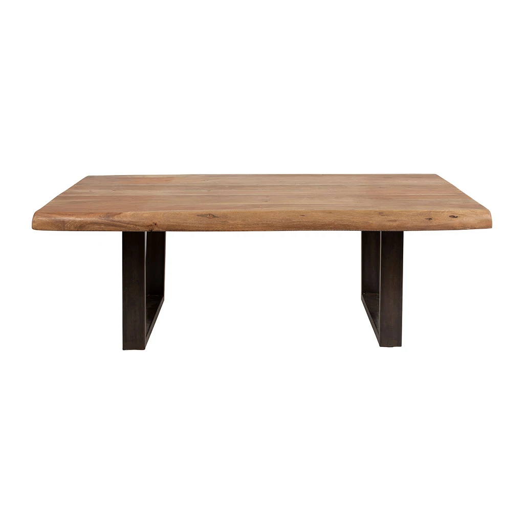 Table Basse En Acacia Massif Et Pieds En Fer Noir 130x70cm - Factory 1 Table Basse En Acacia Massif Et Pieds En Fer Noir 130x70cm - Factory