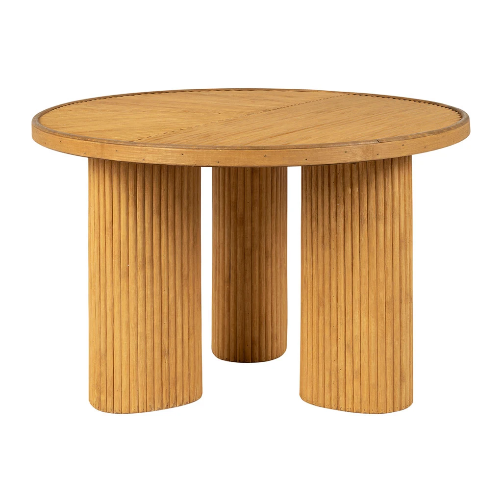 Table Basse 3 Pieds En Bambou Et Sapin Naturel D55xh35cm - Saori 1 Table Basse 3 Pieds En Bambou Et Sapin Naturel D55xh35cm - Saori
