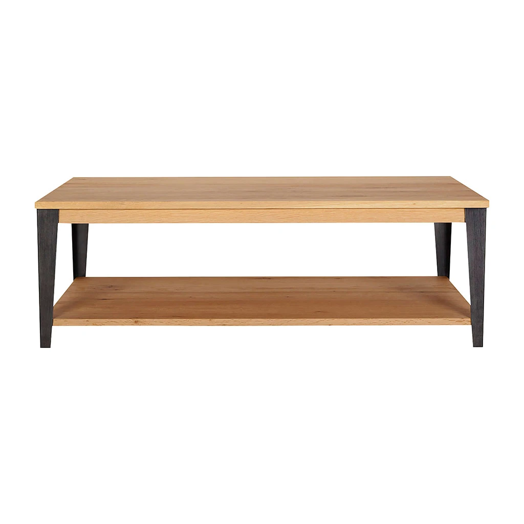 Table Basse En Chêne Massif Et Pieds Acier L120cm - Manny 1 Table Basse En Chêne Massif Et Pieds Acier L120cm - Manny
