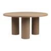 Table Basse Ronde 3 Pieds En Fer Beige D70xh35cm - Organic