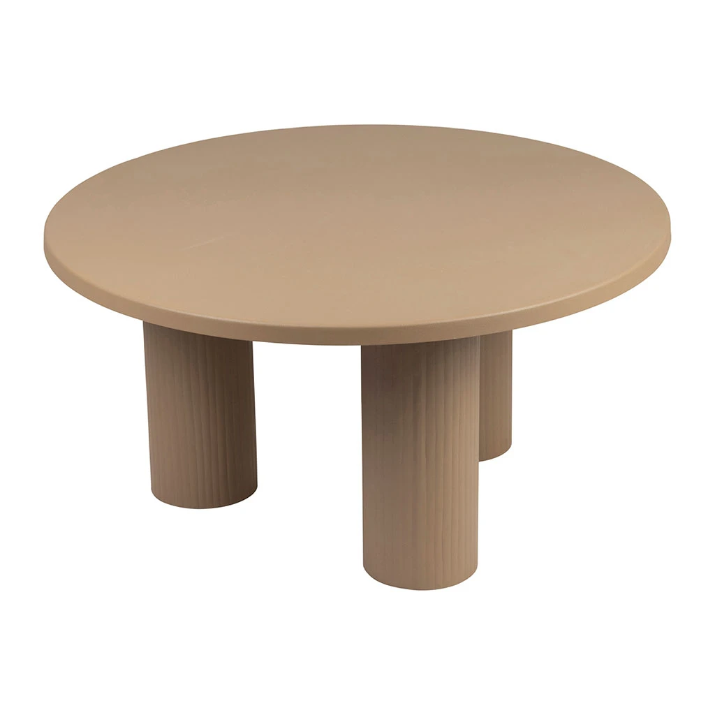 Table Basse Ronde 3 Pieds En Fer Beige D70xh35cm - Organic 2 Table Basse Ronde 3 Pieds En Fer Beige D70xh35cm - Organic – Image 2