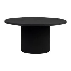 Table Basse Ronde En Fer Noir D79xh40cm - Organic