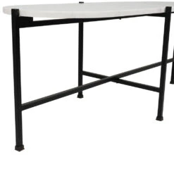Table Basse En Marbre Et Fer Blanc Et Noir 100x40cm - Eskela 9 Table Basse En Marbre Et Fer Blanc Et Noir 100x40cm - Eskela -Magasin Général Pour La Maison table basse en marbre et fer blanc et noir 100x40cm eskela 77703 77703 DET03 WEB