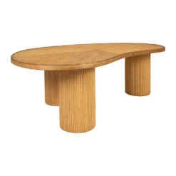 Table Basse En Rotin Et Bambou Naturel 124x73cm - Saori -Magasin Général Pour La Maison table basse en rotin et bambou naturel 124x73cm saori 78255 78255 DET02 WEB