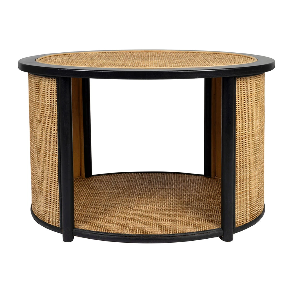 Table Basse En Rotin Et Sapin Naturel Et Noir - Balamea 1 Table Basse En Rotin Et Sapin Naturel Et Noir - Balamea