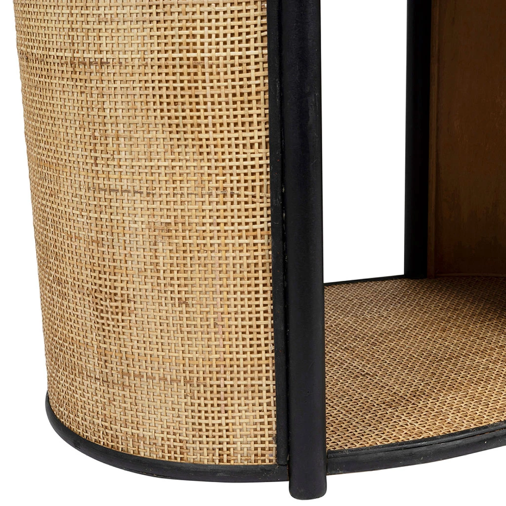 Table Basse En Rotin Et Sapin Naturel Et Noir - Balamea 4 Table Basse En Rotin Et Sapin Naturel Et Noir - Balamea – Image 4