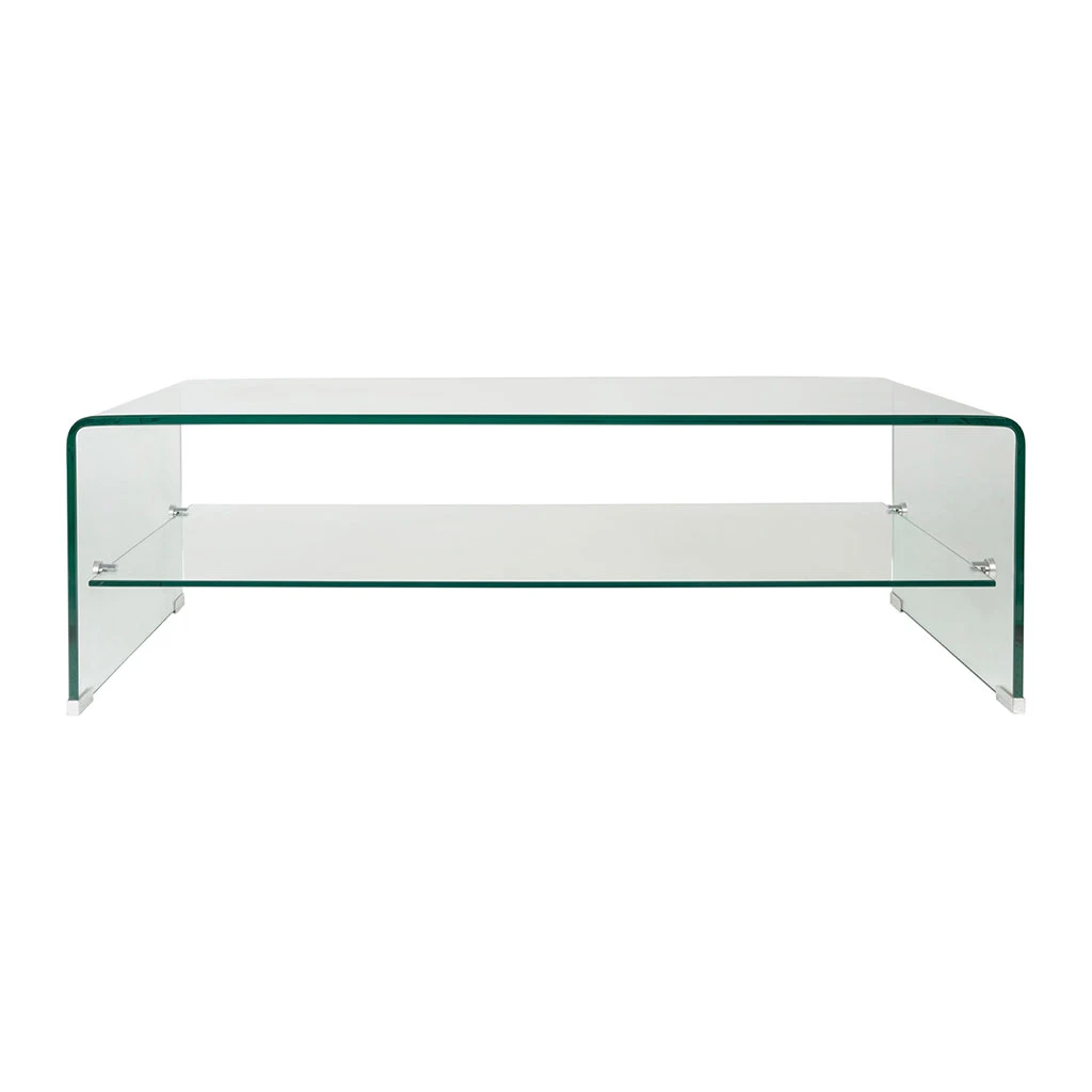 Table Basse En Verre Trempé 110x55cm - Adela 1 Table Basse En Verre Trempé 110x55cm - Adela
