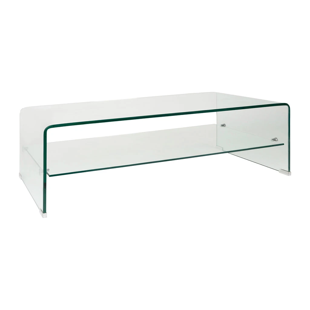 Table Basse En Verre Trempé 110x55cm - Adela 2 Table Basse En Verre Trempé 110x55cm - Adela – Image 2