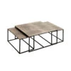 Table Basse Gigogne (lot De 3) En Fer Argenté - Félia